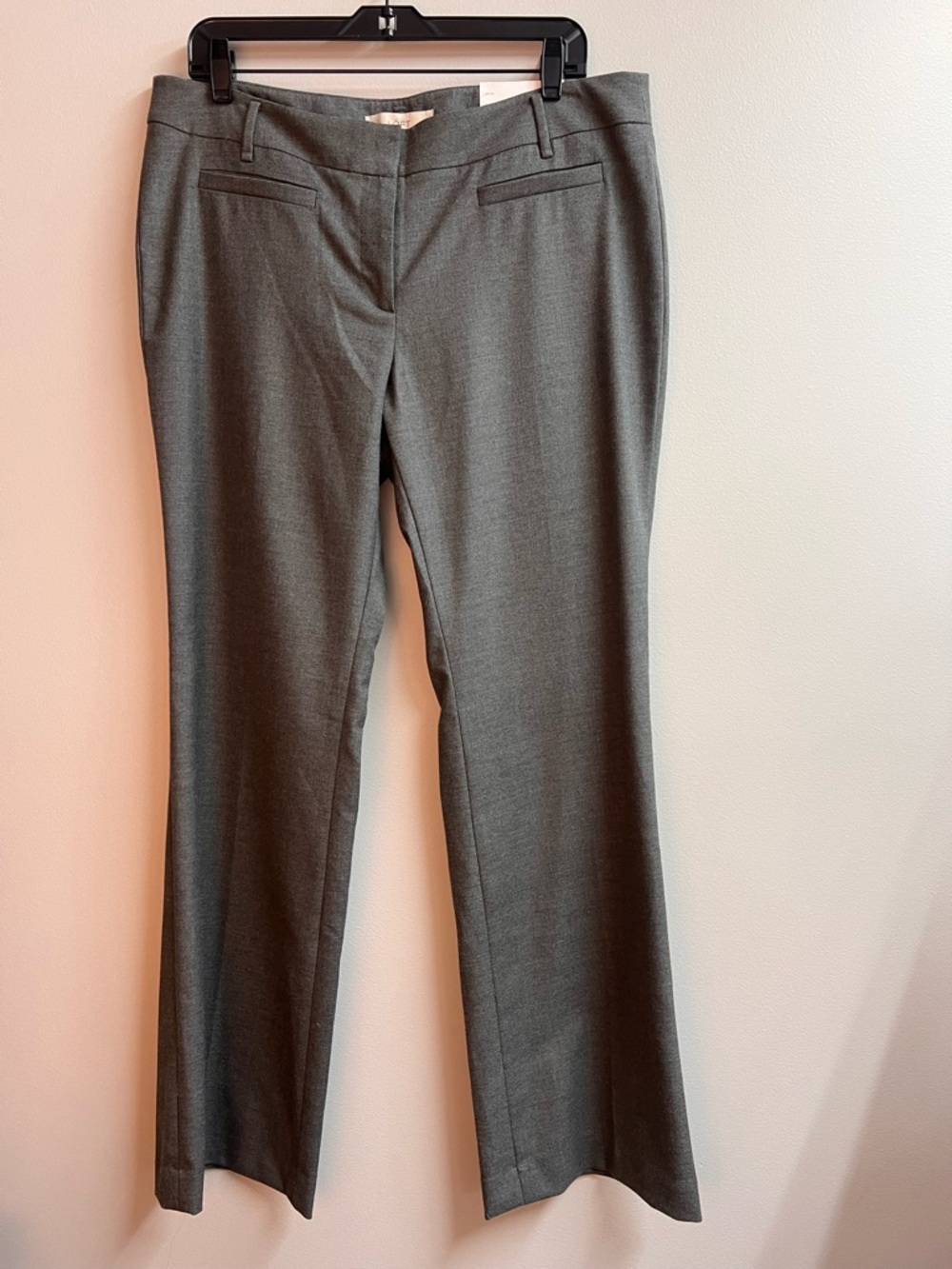 NWT! Ann Taylor Loft Marisa Boot Cut Dress Pants Women's Size 12 Gray Stretch